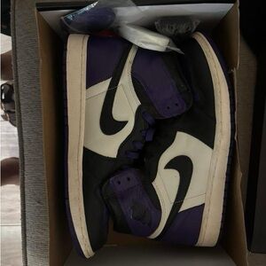 Air Jordan retro Purple and Black High-Top Sneakers